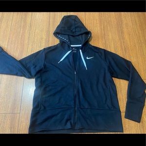 Nike Zip Up Hoodie Black Medium